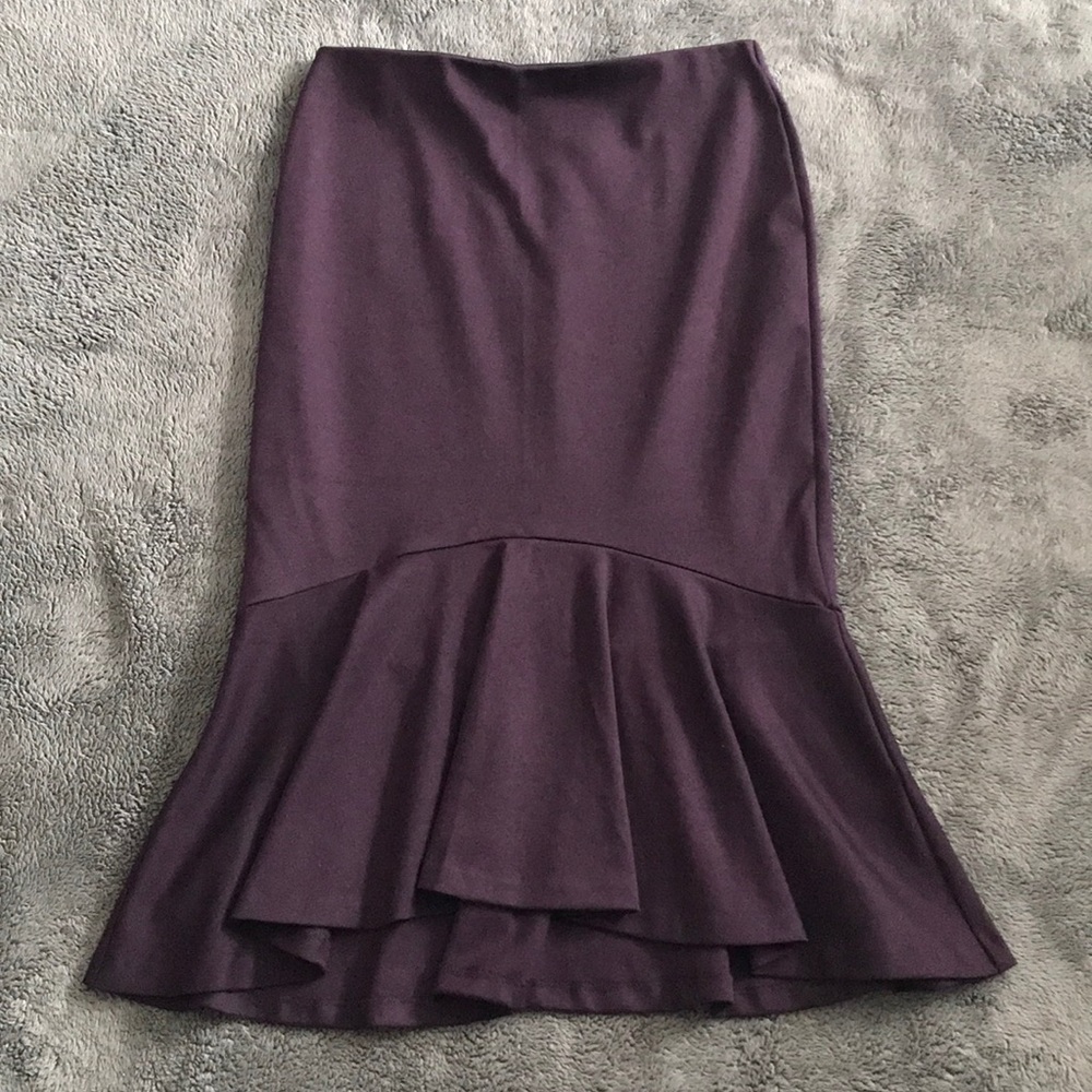 Plum Pencil Skirt